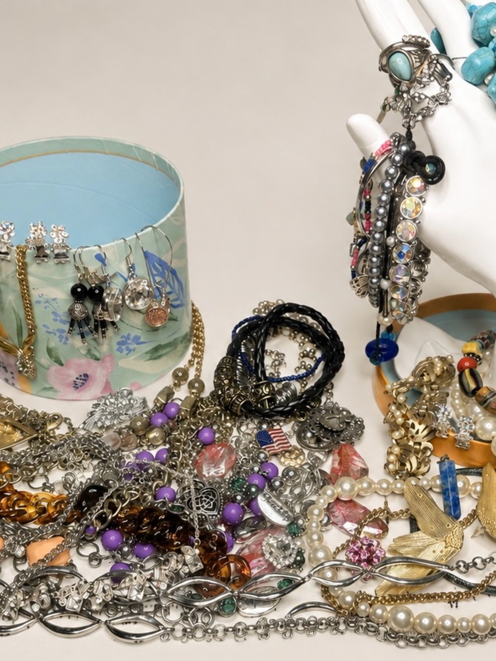Jewelry Bundle – Mixed Necklaces, Bracelets, Chains, Pendants, Rings and things